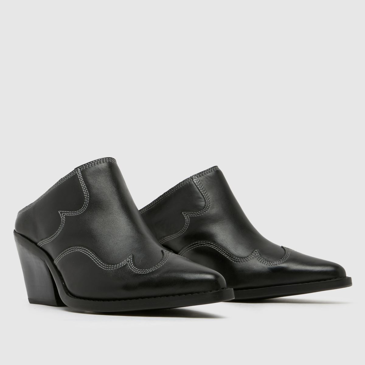 schuh Saylor Western Mule in Black schuh Saylor Western Mule 3