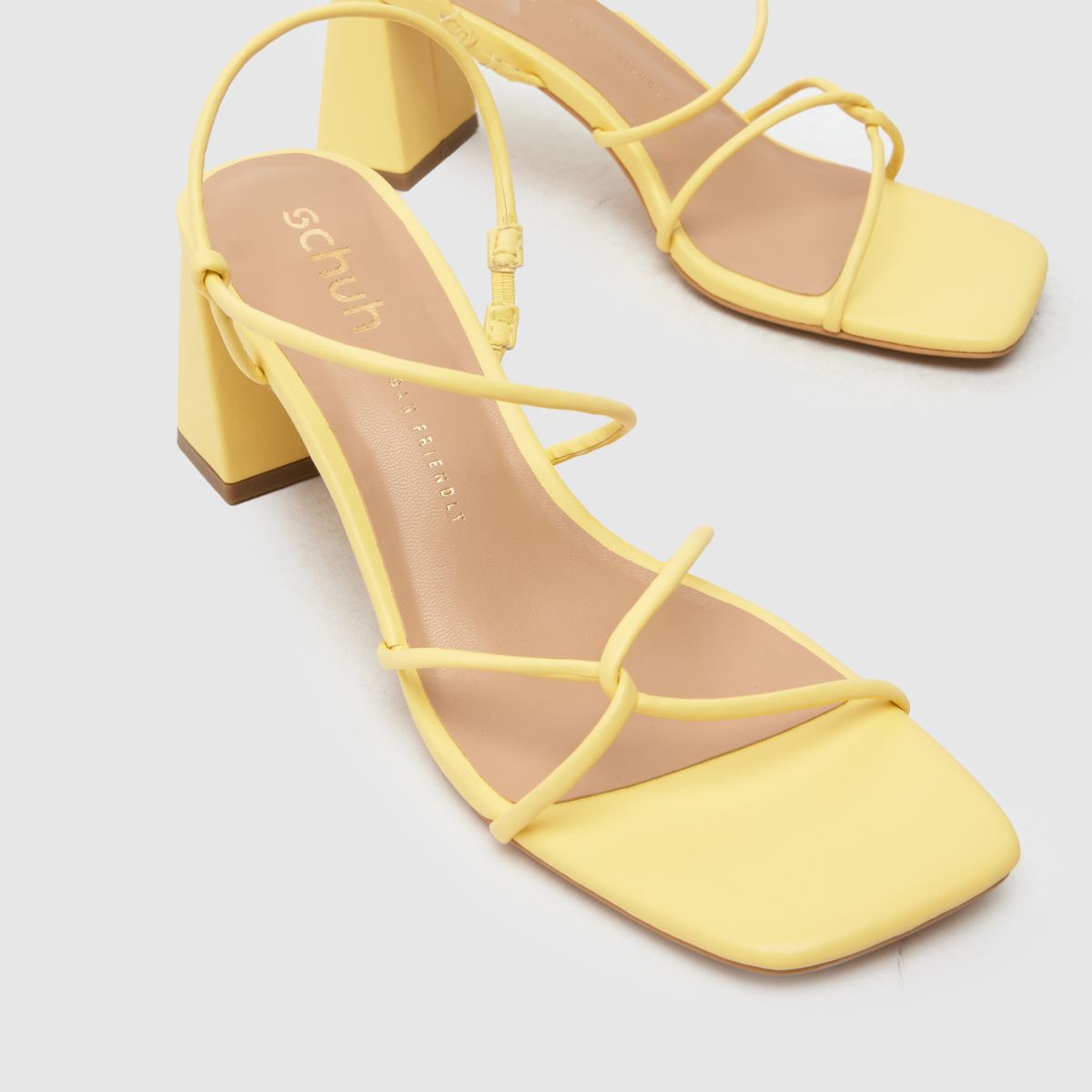 schuh Shiloh Strappy Block in Pale Yellow schuh Shiloh Strappy Block 4