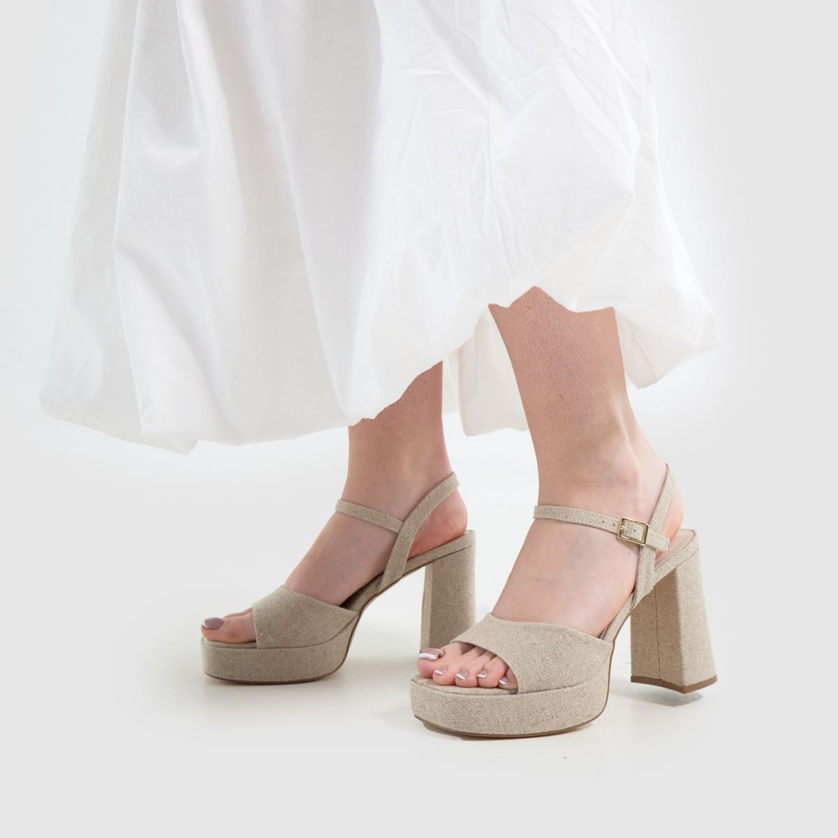 schuh Sabina Platform in Natural schuh Sabina Platform 8