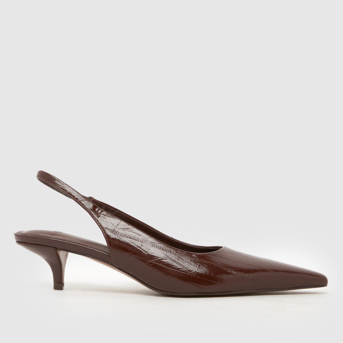 schuh Shery Court Kitten High Heels in Brown