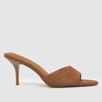schuh Tan Sweet Point Mule Womens High Heels