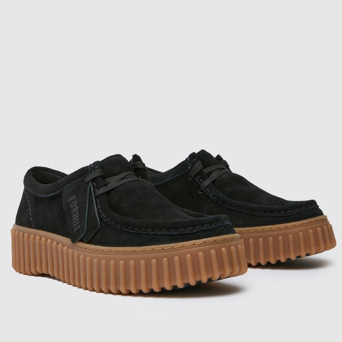 Womens Black Clarks Torhill Bee Flat Shoes schuh