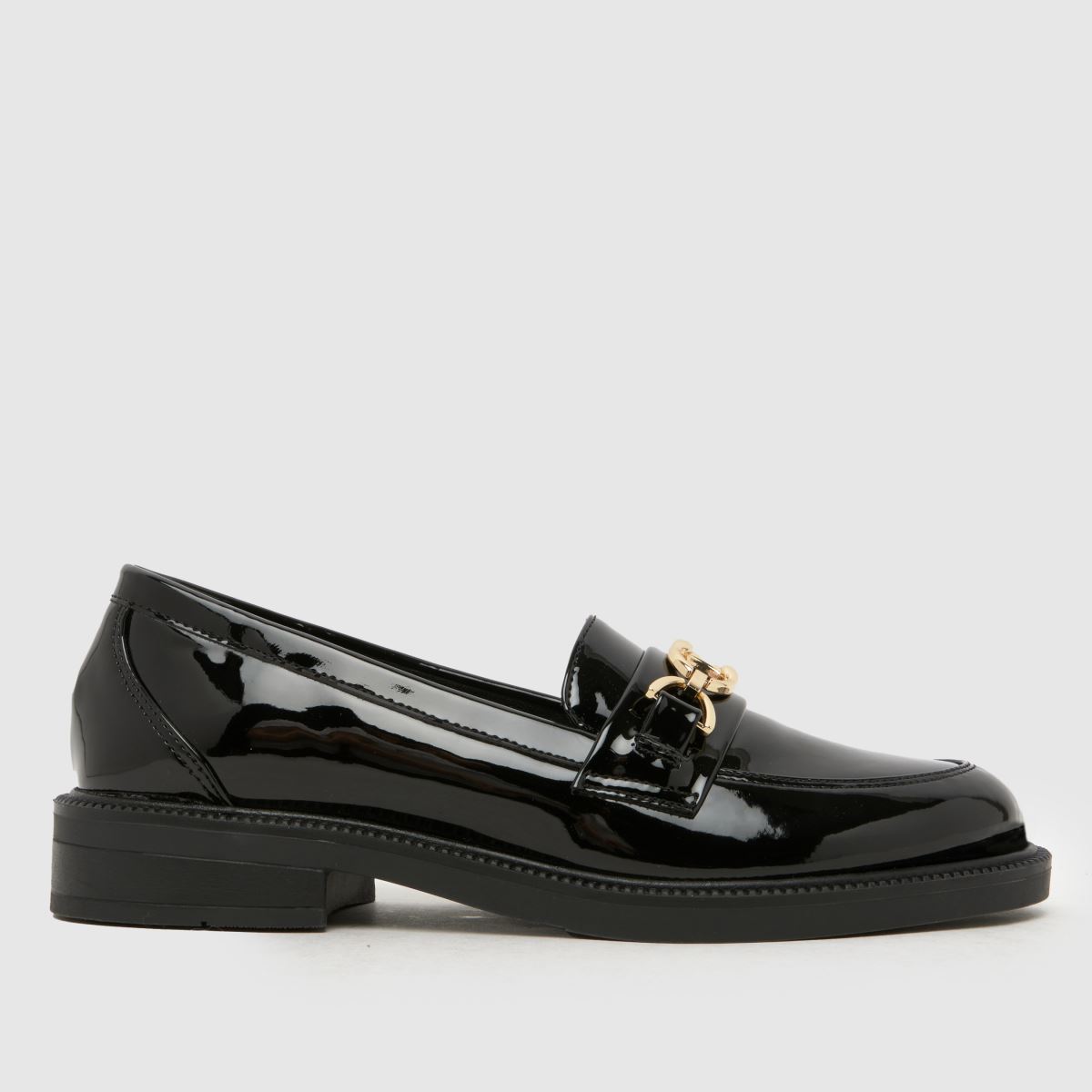 schuh Luxe Hardwear Loafer Flats in Black