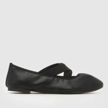 schuh Wide Fit Linx Strap Ballerina in Black schuh Linx Strap Ballerina,1 of 4