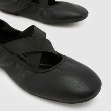 schuh Wide Fit Linx Strap Ballerina in Black schuh Linx Strap Ballerina,3 of 4