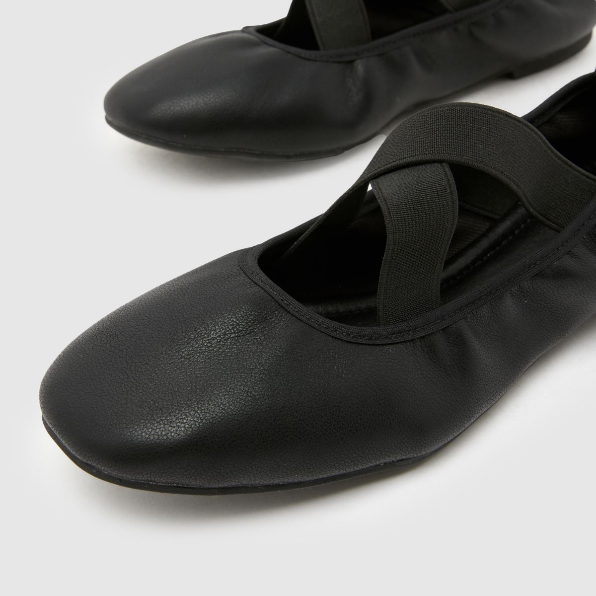 schuh Wide Fit Linx Strap Ballerina in Black schuh Linx Strap Ballerina 7