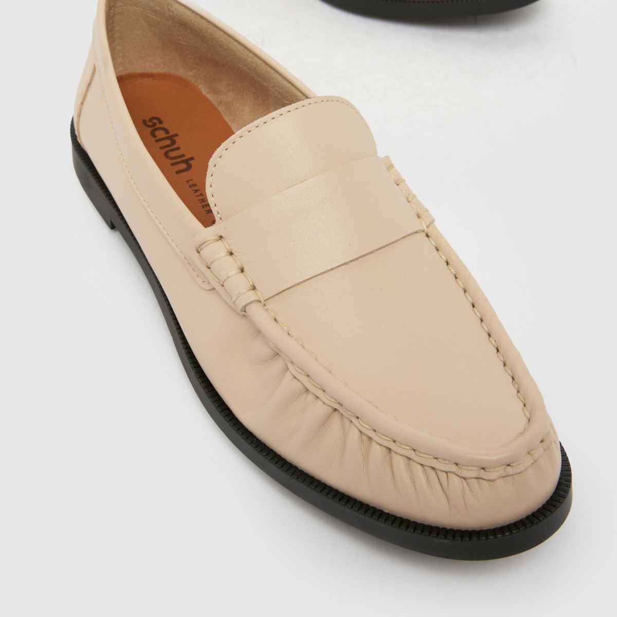 schuh Libbie Leather Loafer in Stone schuh Libbie Leather Loafer 4