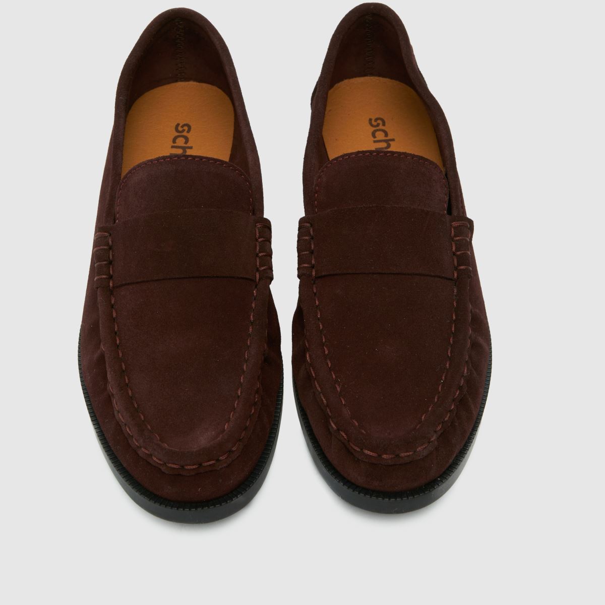 schuh Libbie Suede Loafer in Burgundy schuh Libbie Suede Loafer 4