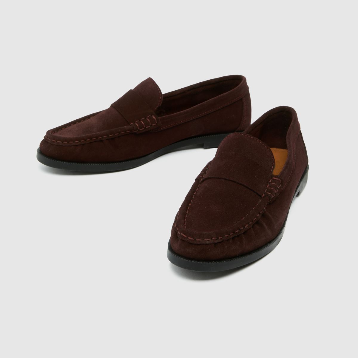 schuh Libbie Suede Loafer in Burgundy schuh Libbie Suede Loafer 7