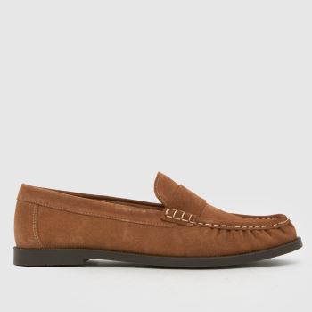 schuh Tan Libbie Suede Loafer Womens Flats
