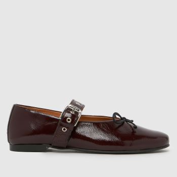 schuh Burgundy Lucinda Ballerina Womens Flats