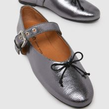 schuh Lucinda Leather Ballerina in Silver schuh Lucinda Leather Ballerina,3 of 4