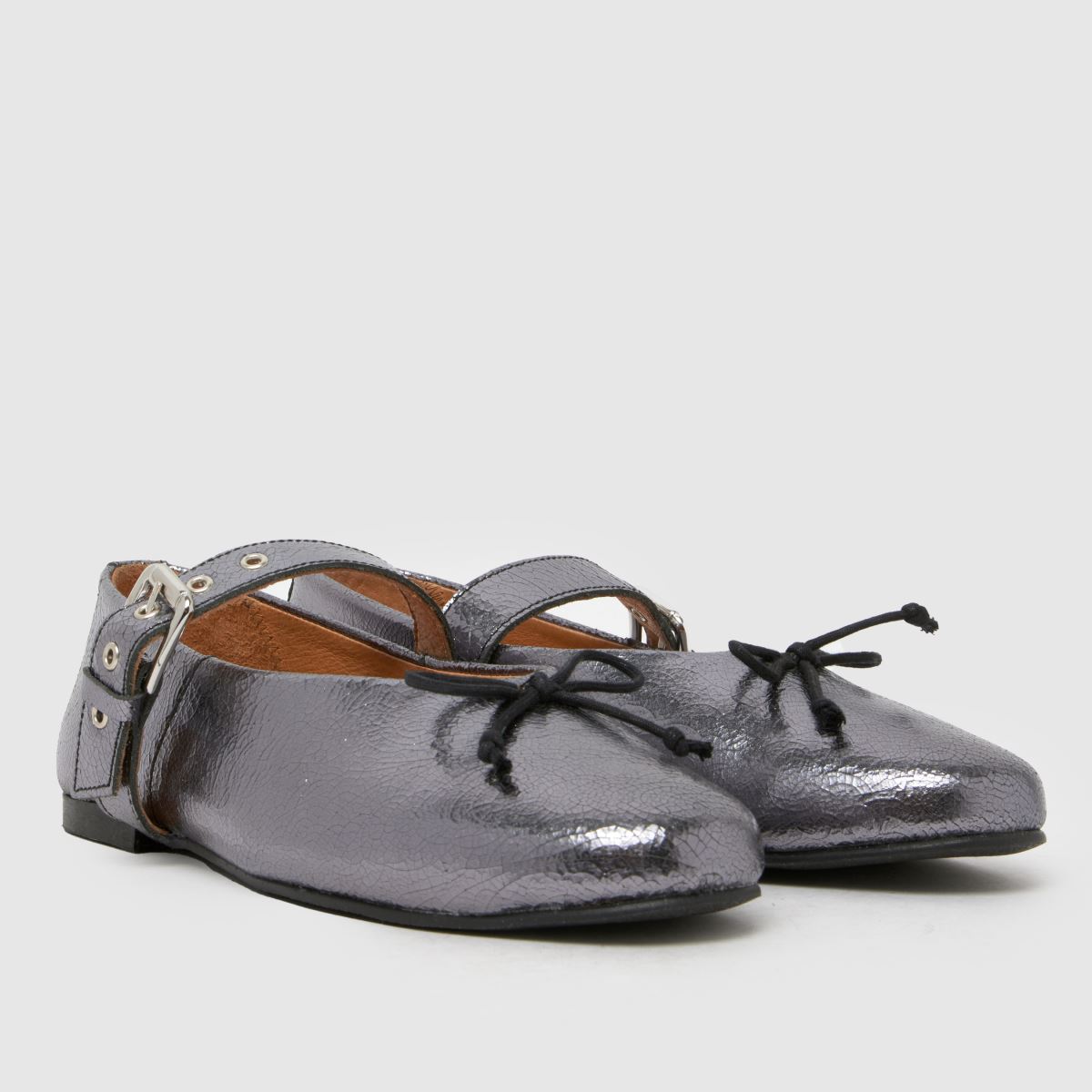 schuh Lucinda Leather Ballerina in Silver schuh Lucinda Leather Ballerina 8