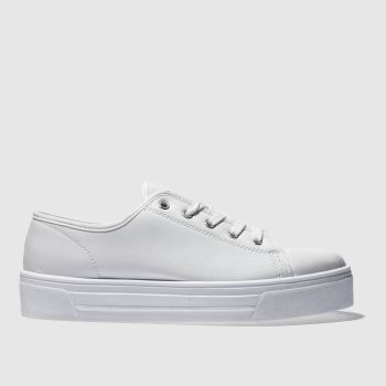 schuh white & silver sneaky trainers schuh white & silver sneaky trainers