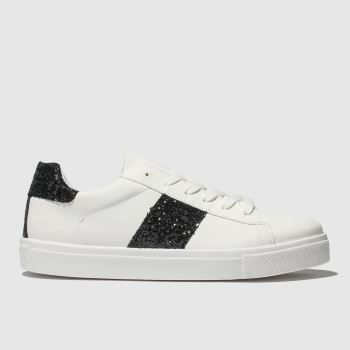 schuh white & black bedazzle trainers schuh white & black bedazzle trainers