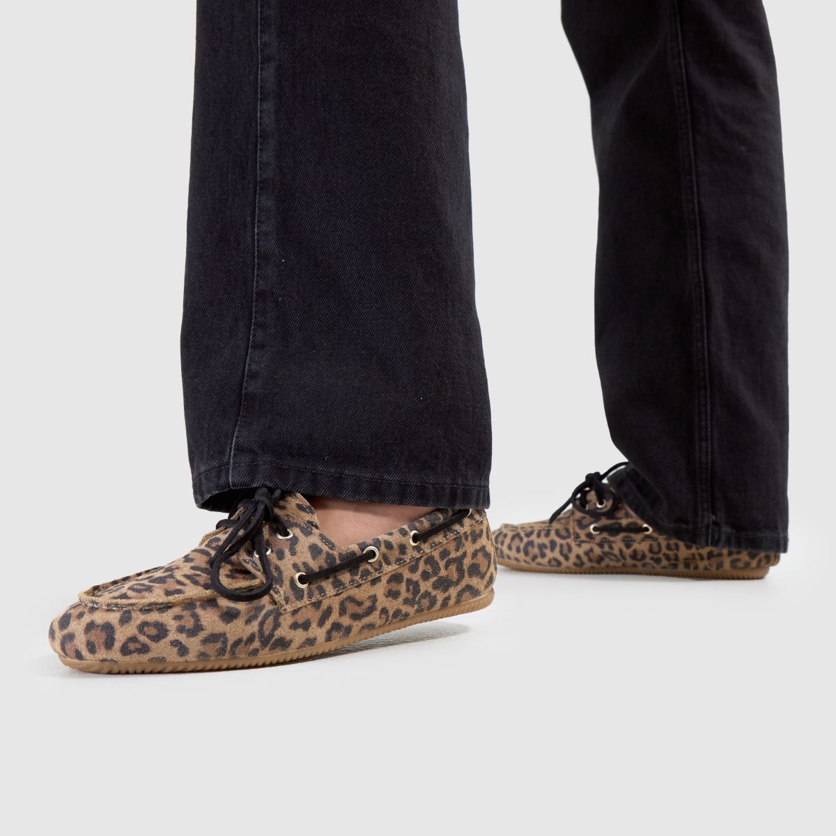 schuh Lyanna Moccasin Boat in Black & Brown schuh Lyanna Moccasin Boat 8