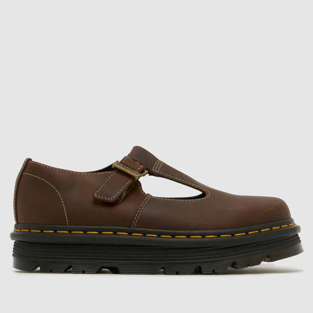 Dr. Martens Zebzag Mary Jane Flats in Dark Brown