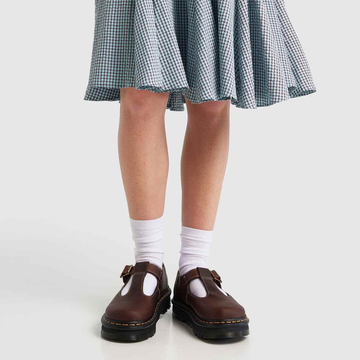 Dr Martens Zebzag Mary Jane in Dark Brown Dr Martens Zebzag Mary Jane 8