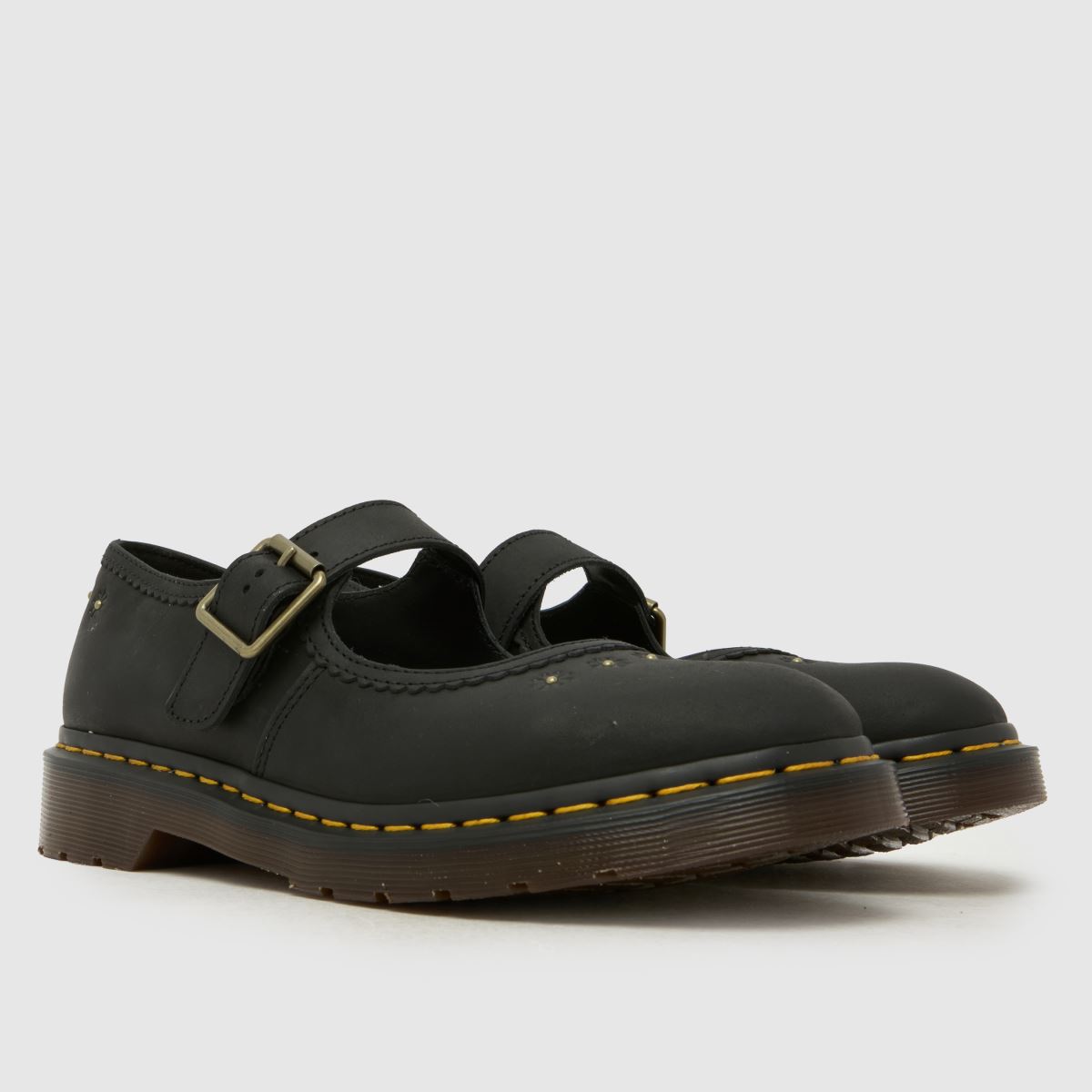Dr Martens Mary Jane Flower in Black Dr Martens Mary Jane Flower 3