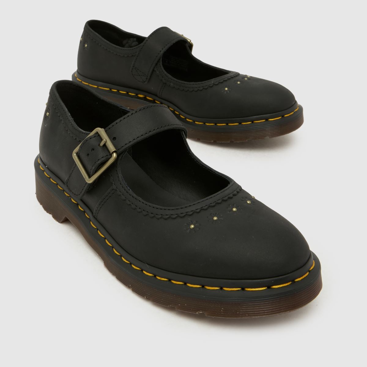 Dr Martens Mary Jane Flower in Black Dr Martens Mary Jane Flower 4