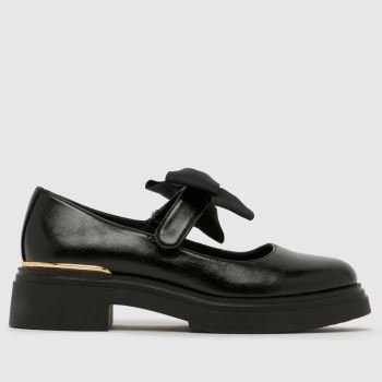 schuh Black Lindley Bow Mary Jane Womens Flats