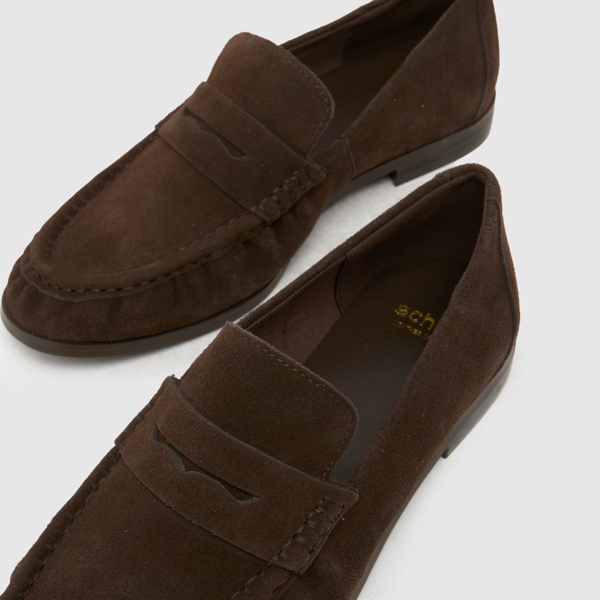 schuh Lewis Suede Ruched Loafer in Brown schuh Lewis Suede Ruched Loafer 7