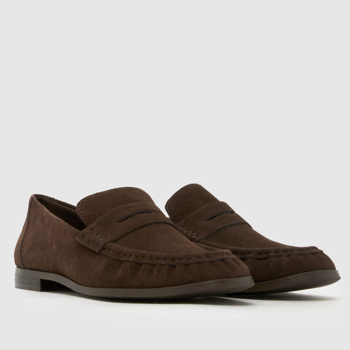 schuh Lewis Suede Ruched Loafer in Brown schuh Lewis Suede Ruched Loafer 8