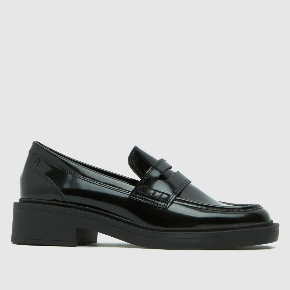 schuh Leighton Leather Loafer Flats in Black