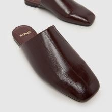 schuh Latina Backless Flat in Burgundy schuh Latina Backless Flat,3 of 4