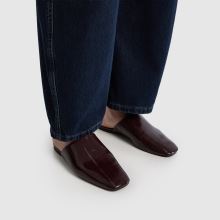 schuh Latina Backless Flat in Burgundy schuh Latina Backless Flat,2 of 4