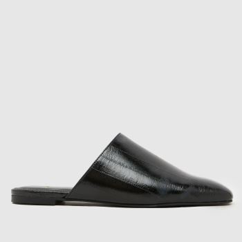 schuh Black Latina Backless Flat Womens Flats