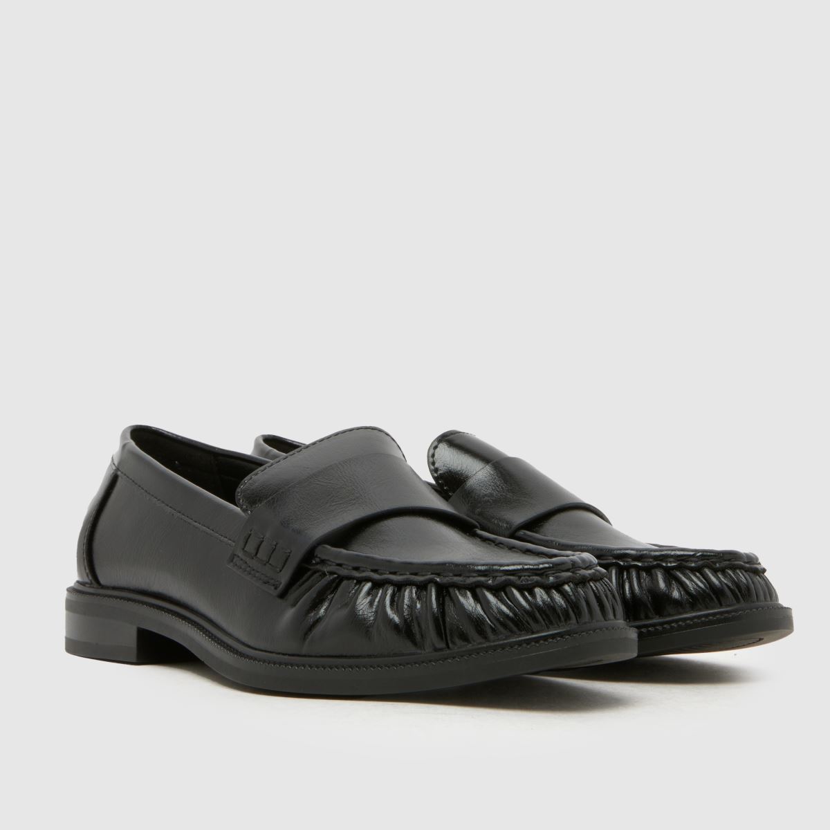 schuh Lotion Ruched Loafer in Black schuh Lotion Ruched Loafer 3