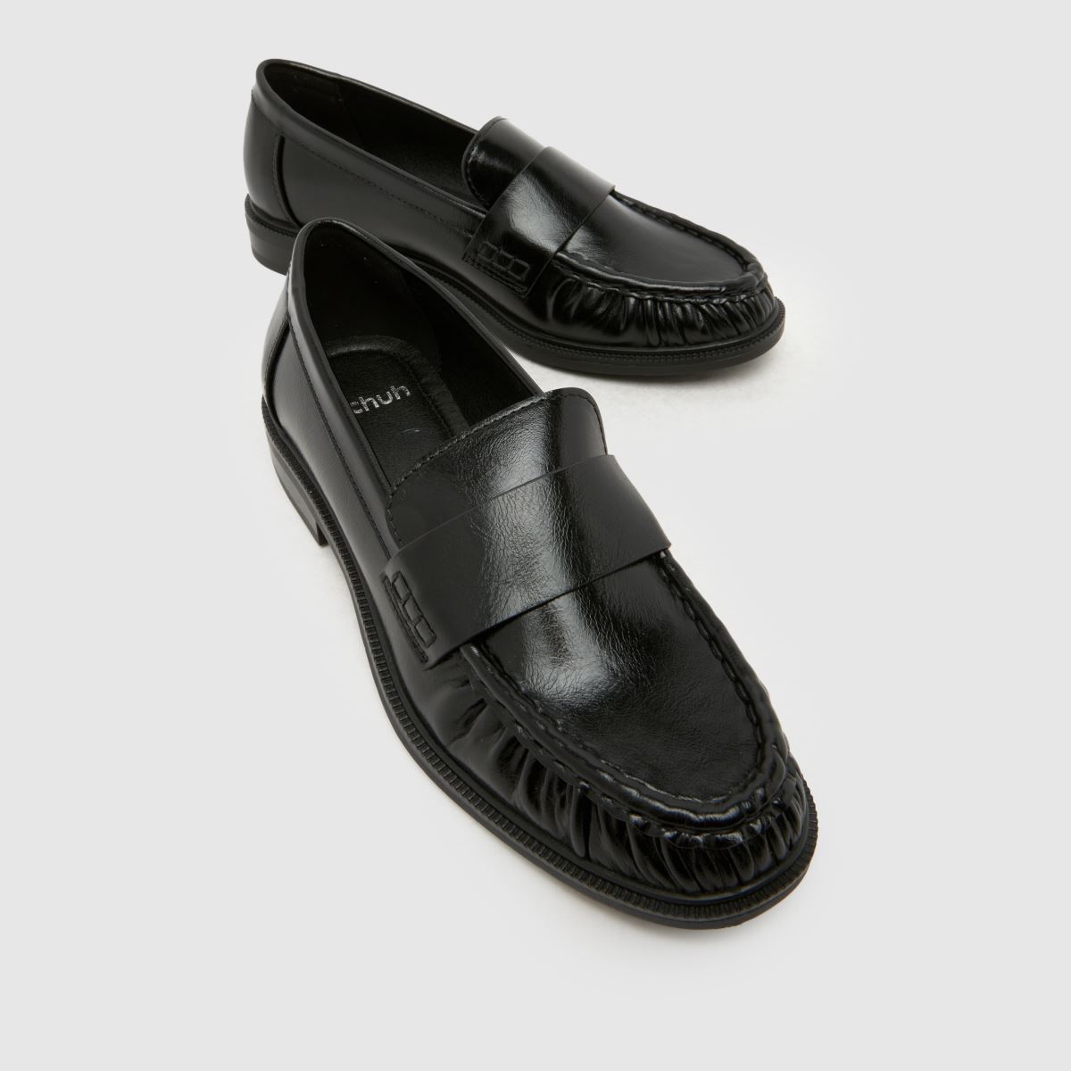 schuh Lotion Ruched Loafer in Black schuh Lotion Ruched Loafer 4