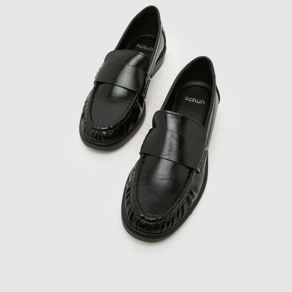 schuh Lotion Ruched Loafer in Black schuh Lotion Ruched Loafer 7