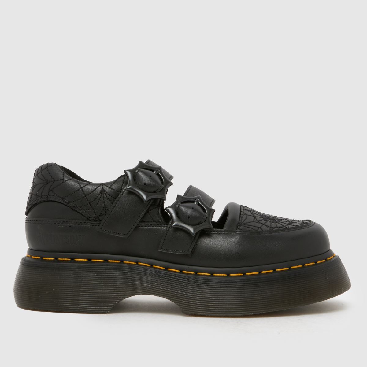 Dr. Martens X Wednesday Buzz Mary Jane Flats in Black