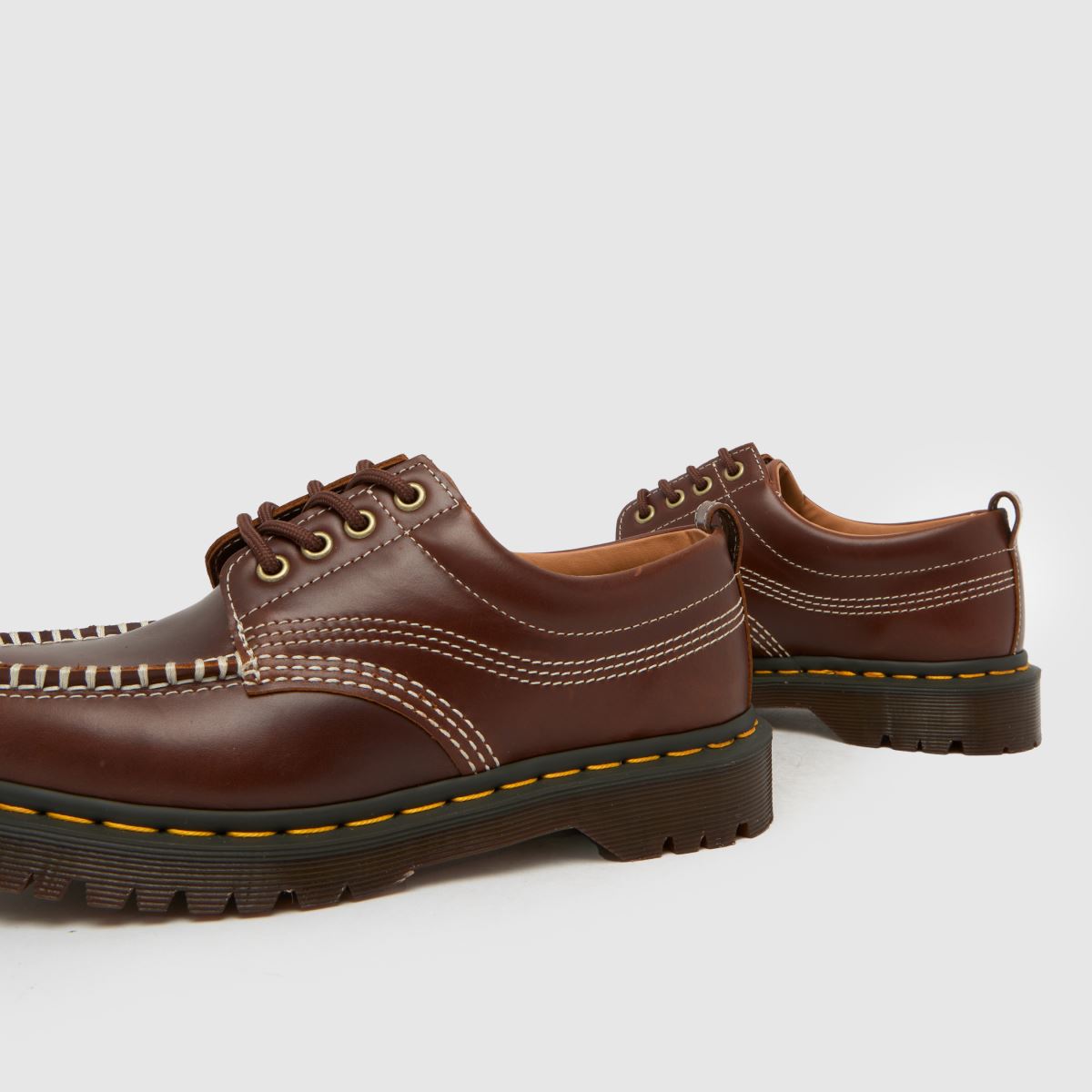 Womens Brown Dr Martens Lowell Moc Toe Flat Shoes | schuh