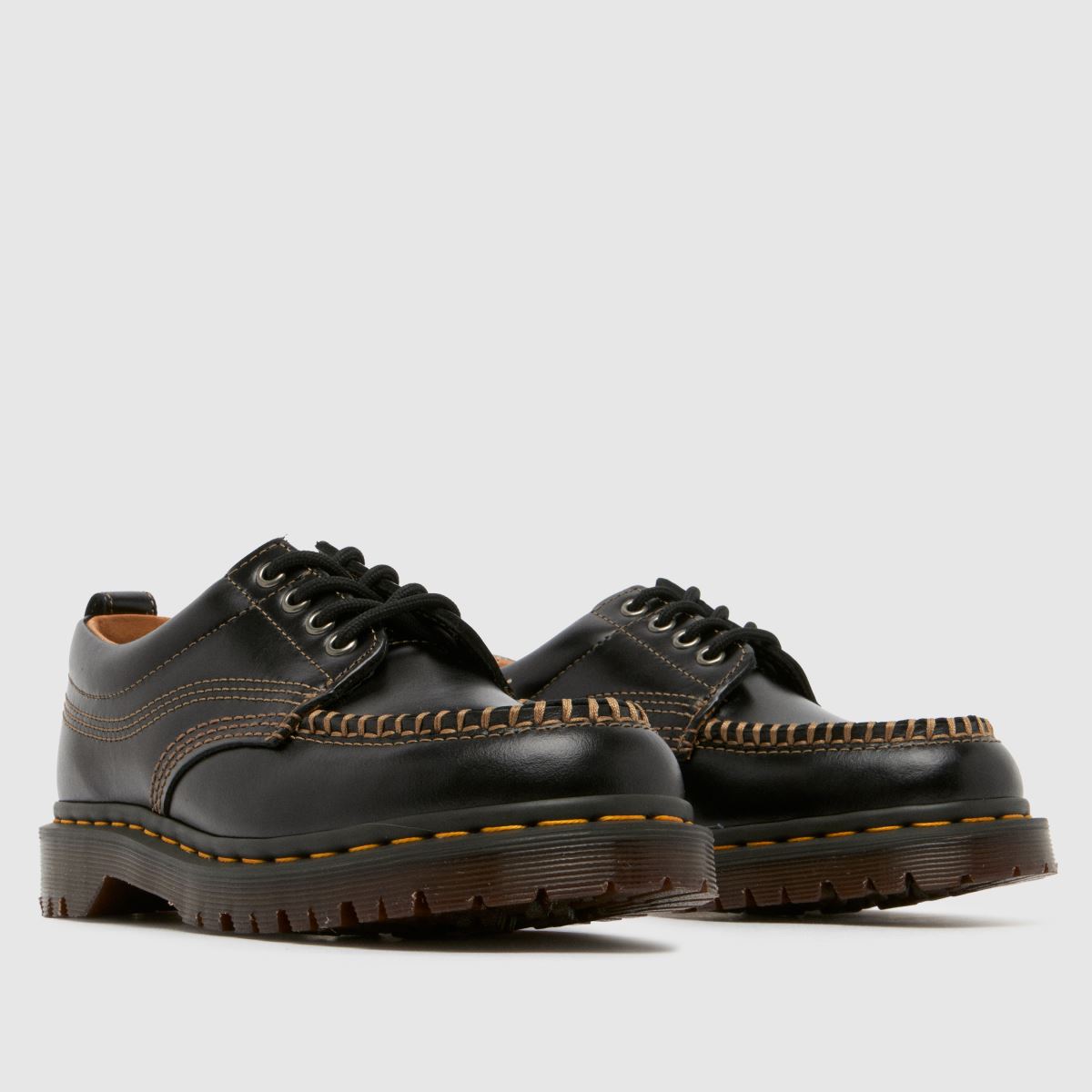 新品 正規品【別注】Dr. Martens / LOWELL UK8 27㎝ Womens Black Dr Martens Lowell Moc Toe Flat Shoes | schuh