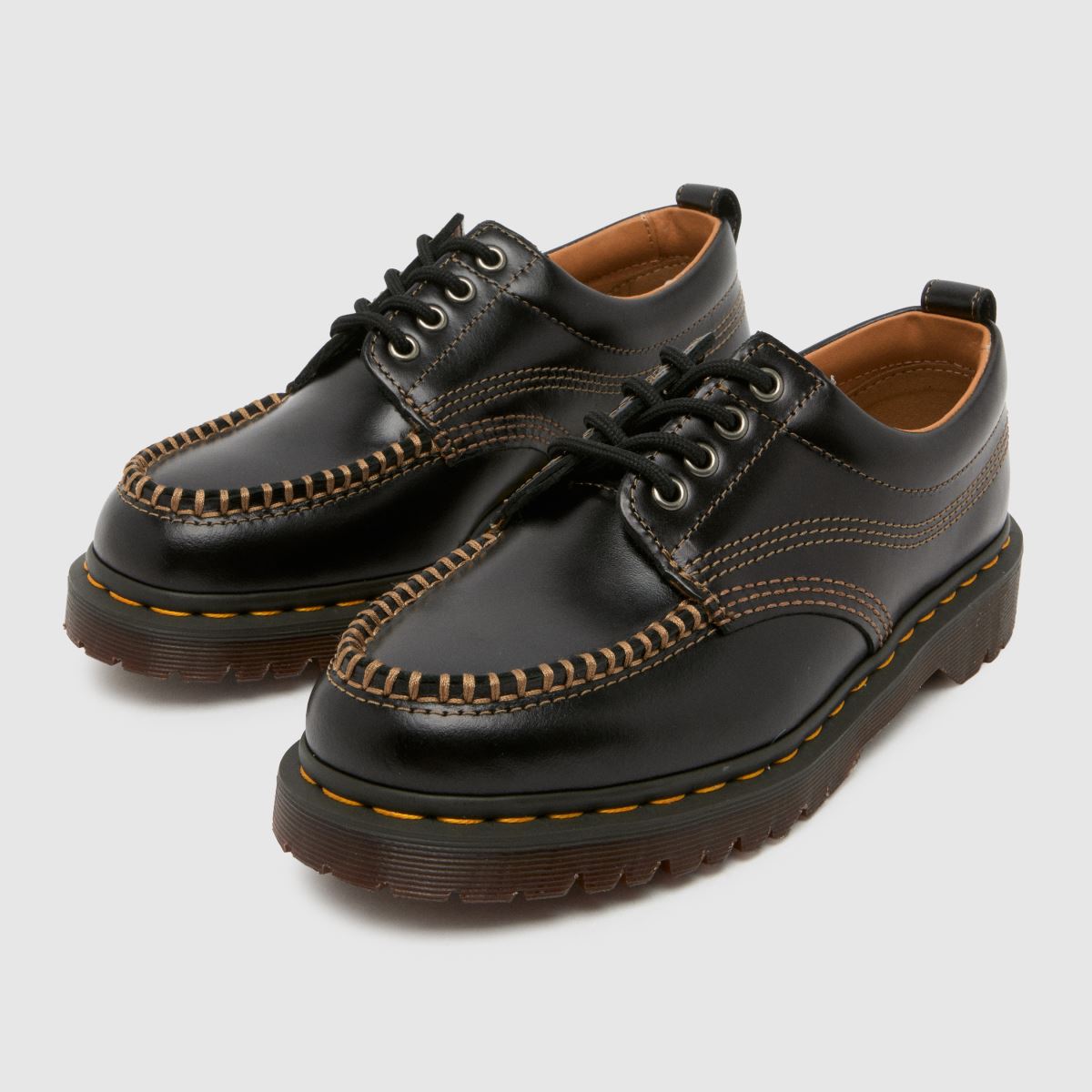 Womens Black Dr Martens Lowell Moc Toe Flat Shoes | schuh