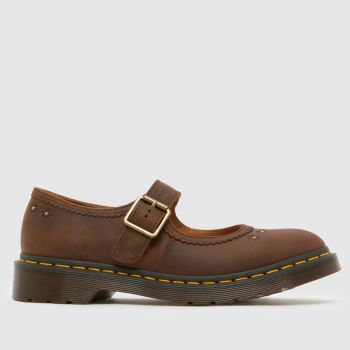 Dr Martens Brown 8065 Mary Jane Flower Womens Flats