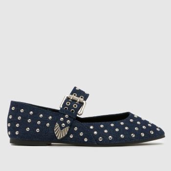 Azalea Wang Blue Kennith Ballet Womens Flats