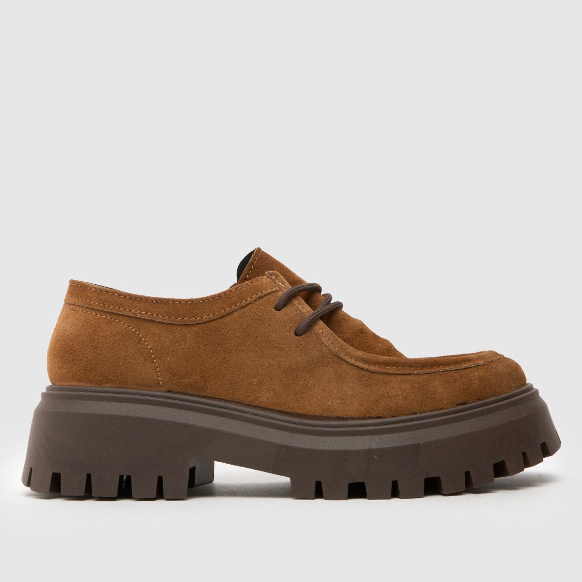 schuh Lyrica Suede Shoe Flats in Tan