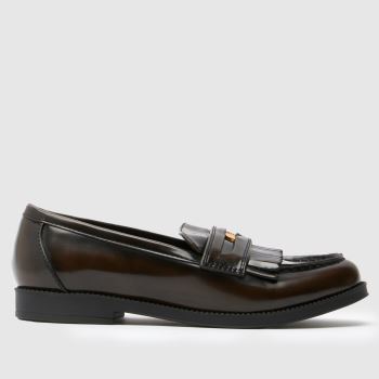 schuh Brown Laurent Penny Loafer Womens Flats