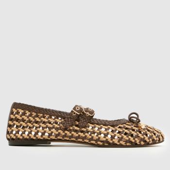 BIBI LOU Brown Multi Aspen Ballet Womens Flats