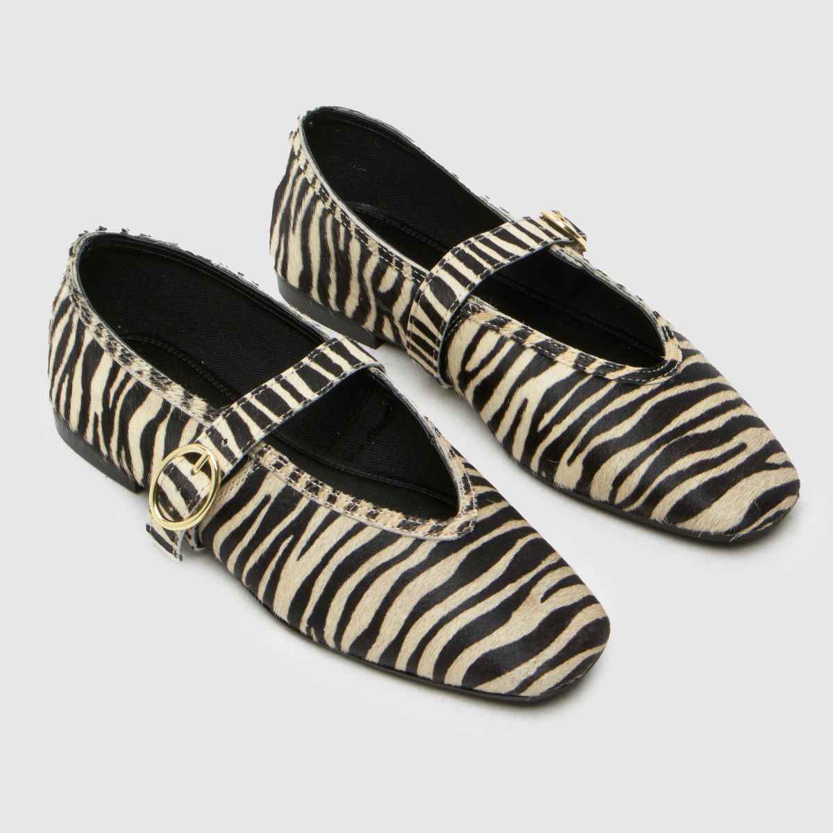 schuh Lavena Ballerina in White & Black schuh Lavena Ballerina 4