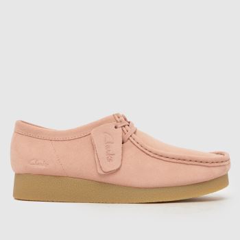 Clarks Pink Wallabee Evo Womens Flats