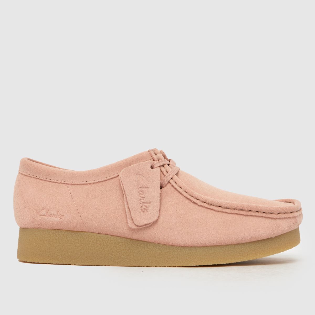 Clarks Wallabee Evo Flats in Pale Pink