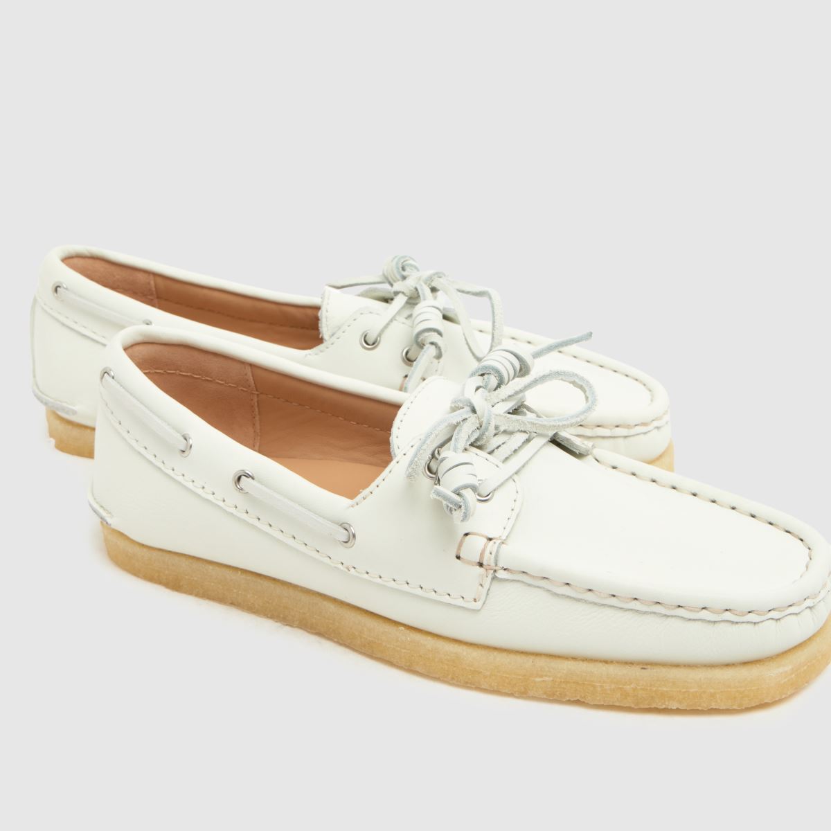 Clarks Originals Godney Boat in White Clarks Originals Godney Boat 4