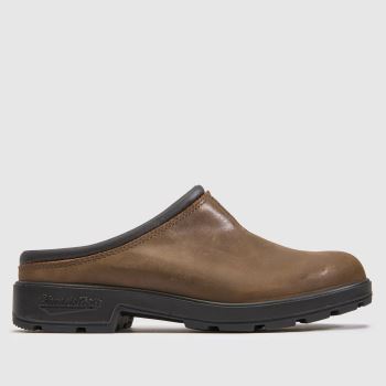 BLUNDSTONE Dark Brown Leather Mule Womens Flats
