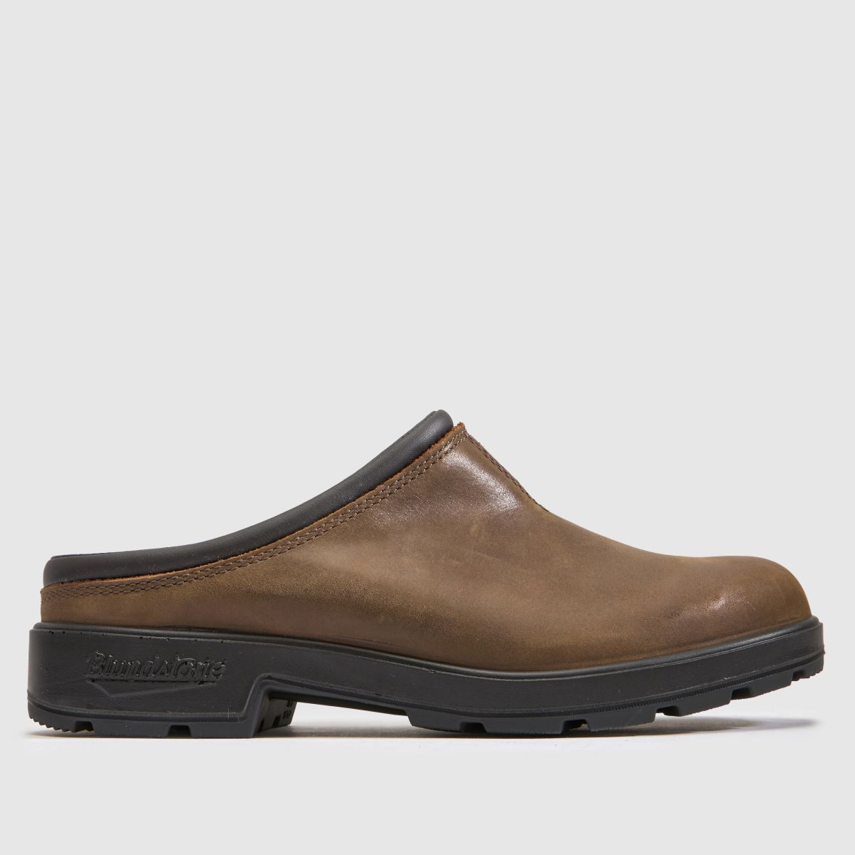 BLUNDSTONE Leather Mule in Dark Brown BLUNDSTONE Leather Mule