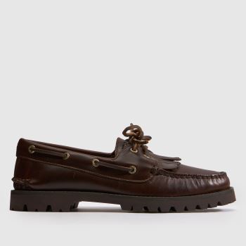 SPERRY Dark Brown Kilty Lug Boat Womens Flats